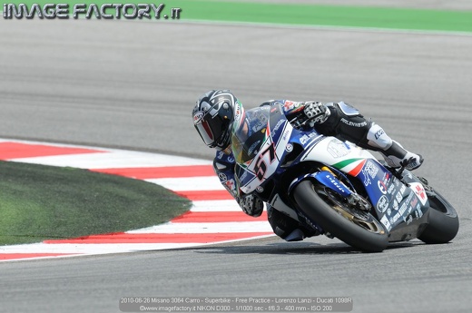 2010-06-26 Misano 3064 Carro - Superbike - Free Practice - Lorenzo Lanzi - Ducati 1098R